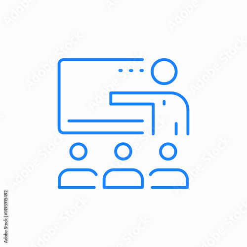 presentation speaker icon sign vector