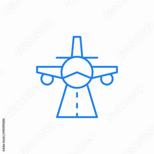 runway airplane icon sign vector