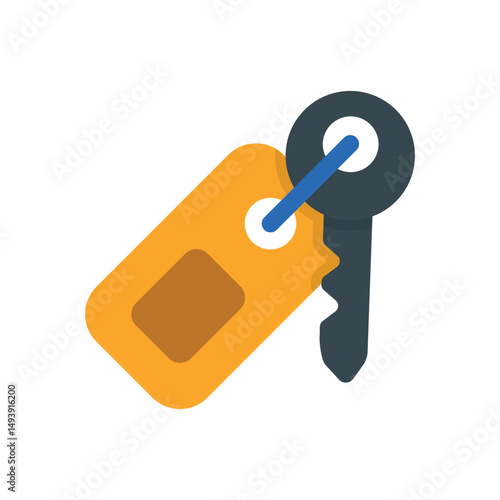Room Key Vector icon