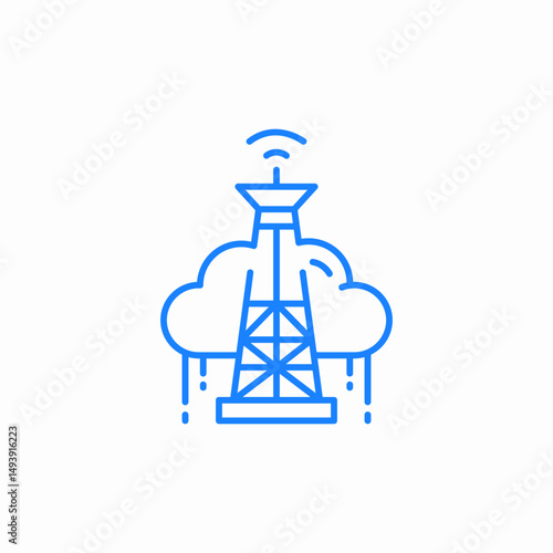 signal tower icon sign vector