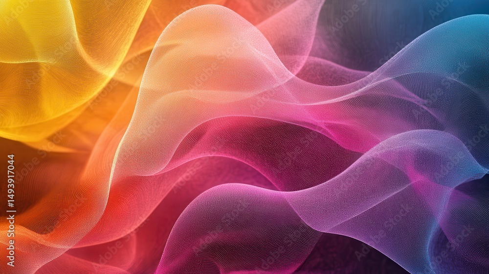 Obraz premium Abstract rainbow flowing shapes