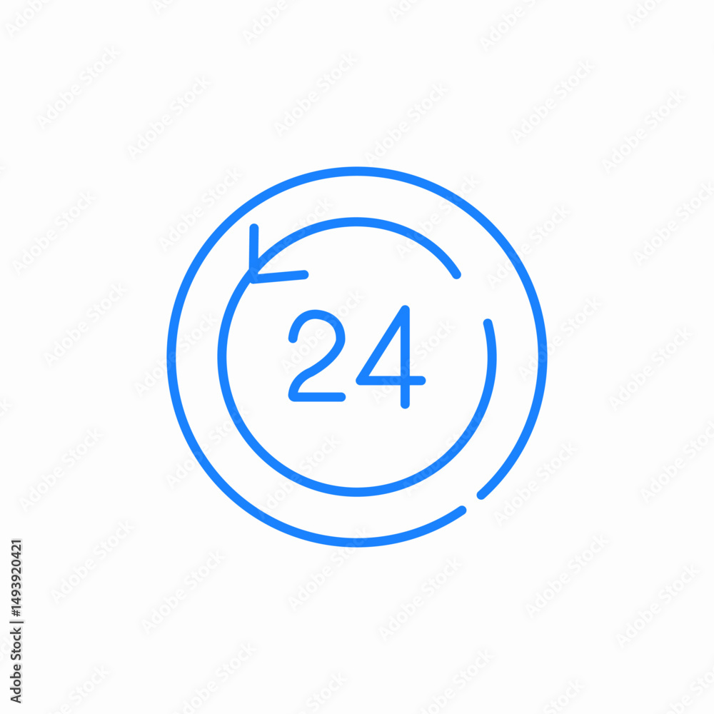 24 hour service icon sign vector 24 hour service icon sign vector