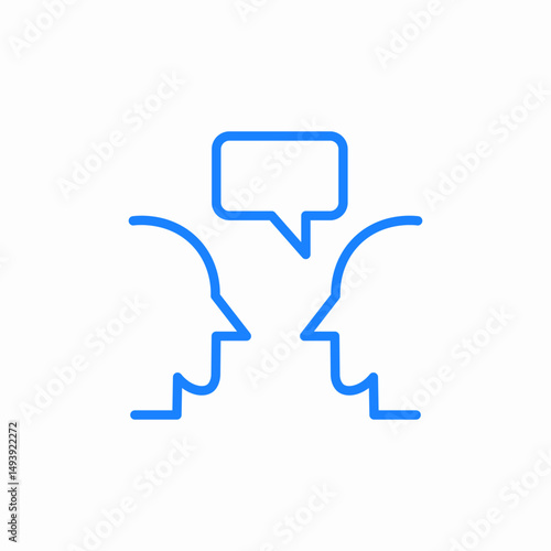 conversation speech icon sign vector