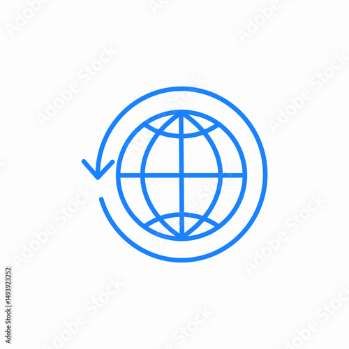 global rotation icon sign vector