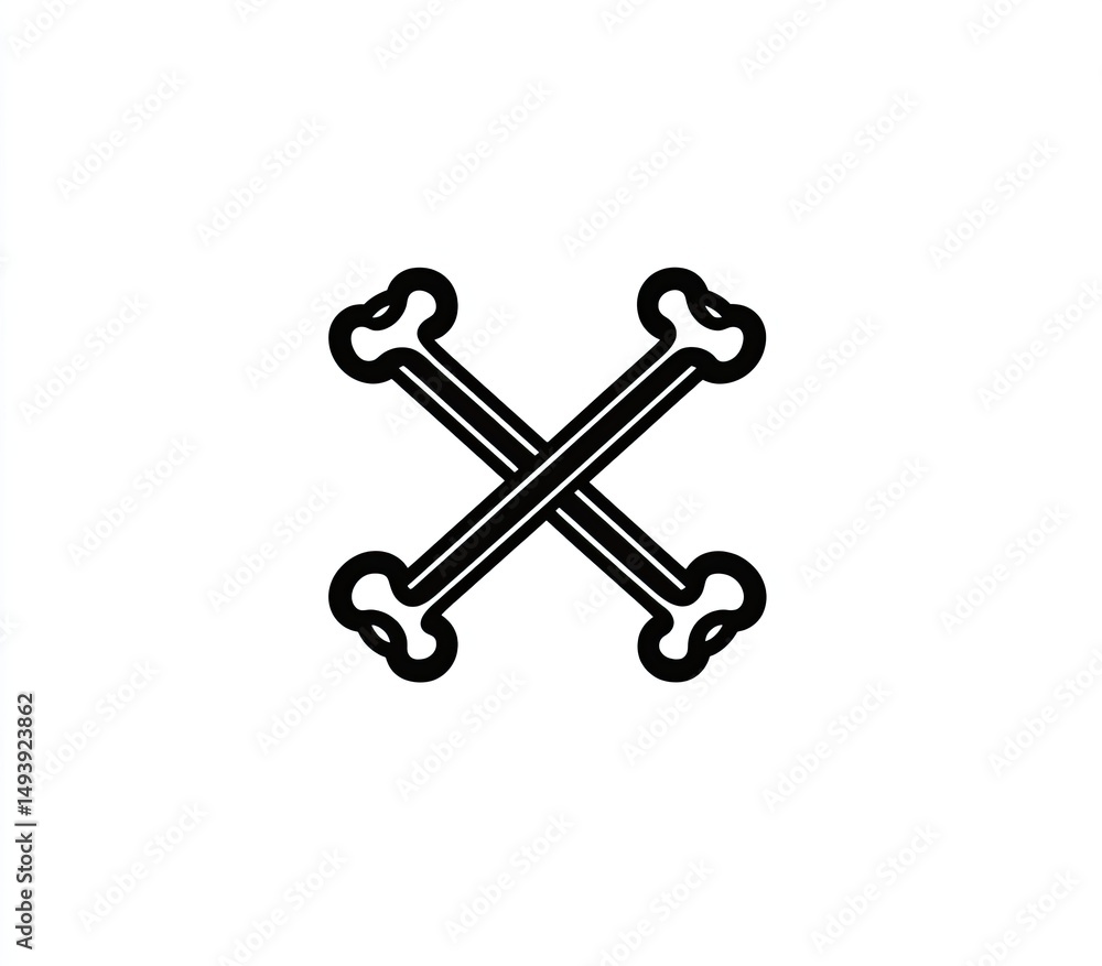 Crossed Bones Icon Crossed Bones Icon