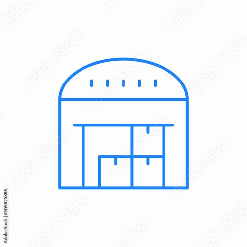 warehouse building icon sign vector