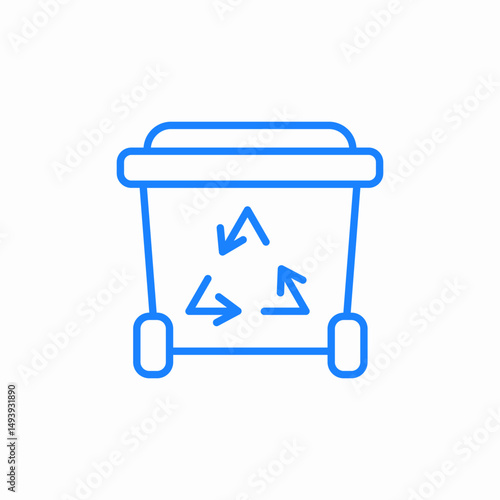 recycle bin icon sign vector