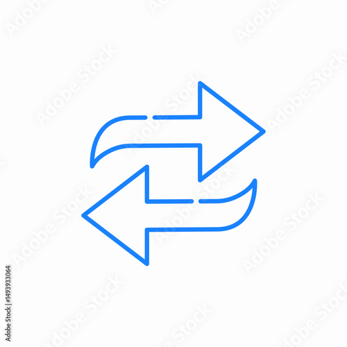 transfer exchange icon sign vector