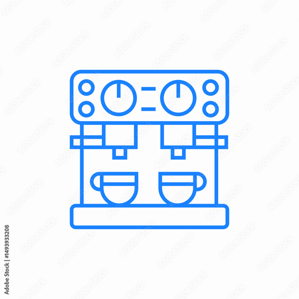 Fototapeta premium two cups coffee icon sign vector