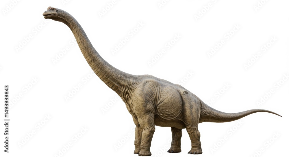 Fototapeta premium Majestic Brachiosaurus Dinosaur with Long Neck and Massive Body Profile