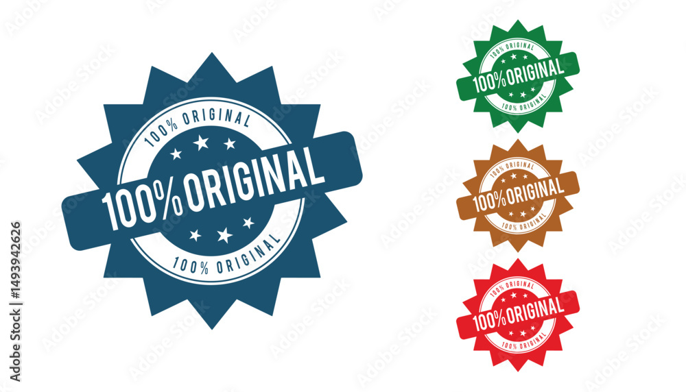 Obraz premium Authentic Guarantee Seal Design Authentic Original Product Label Badge for Business Branding