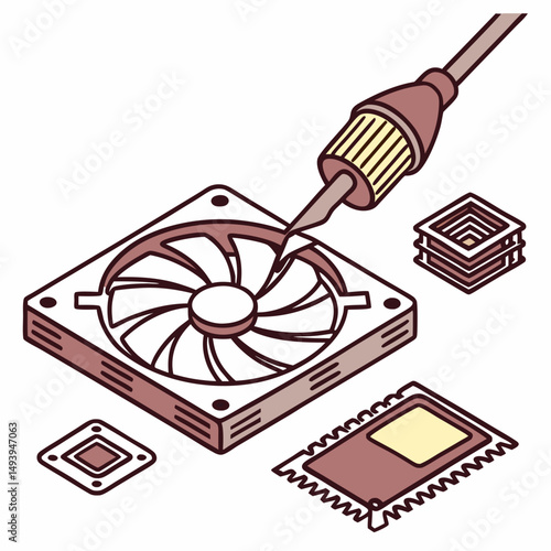 Computer repair soldering cooling fan component upgrade