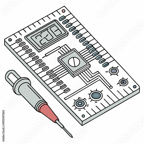 Circuit board with soldering iron repair kit