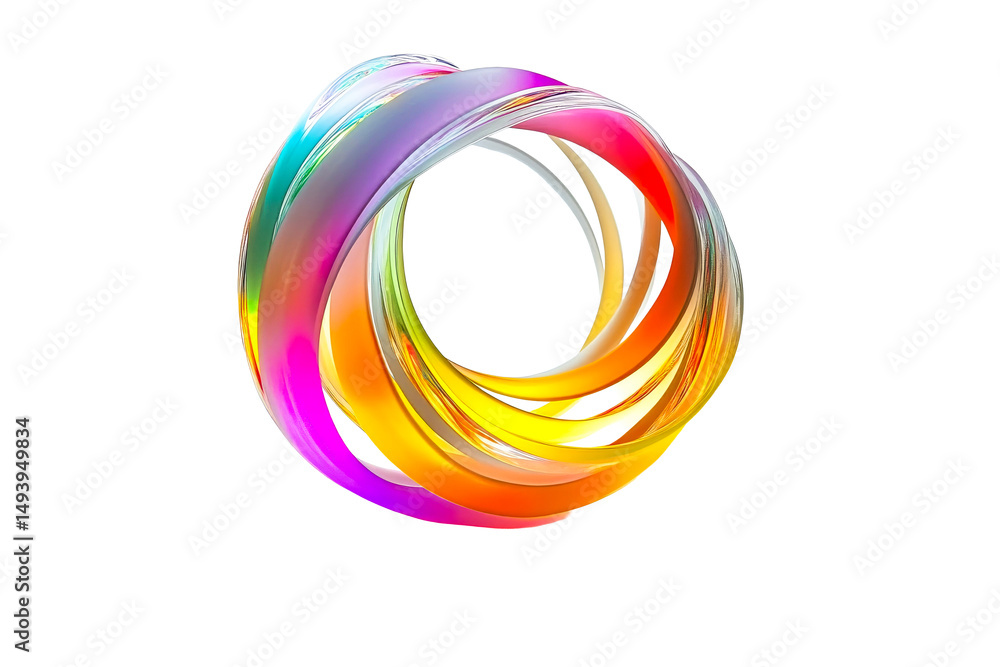 Swirling Neon Rings Spectrum, Glowing Light Waves, cut out transparent Swirling Neon Rings Spectrum, Glowing Light Waves, cut out transparent