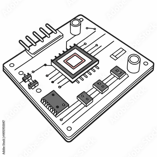 Circuit board technology computer chip microprocessor design