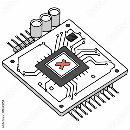 Failed microchip circuit board technology error