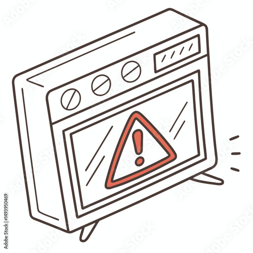 Malfunctioning heater warning sign appliance repair