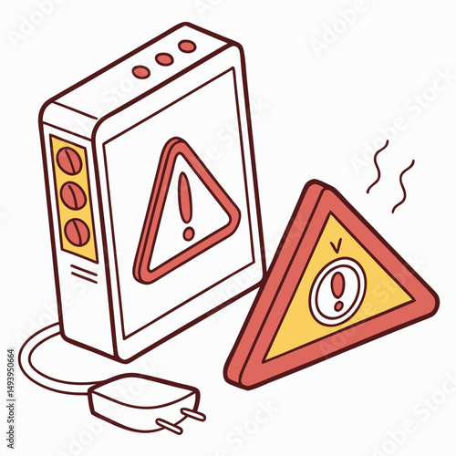 Device malfunction warning hot overheating alert