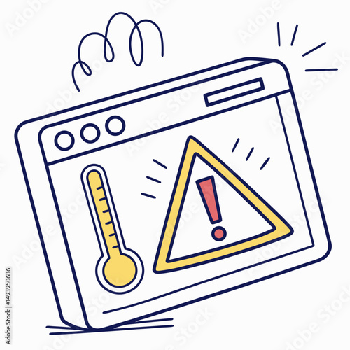 Website crashing overheating system error alert