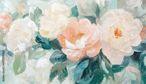 Delicate floral bouquet, pastel hues