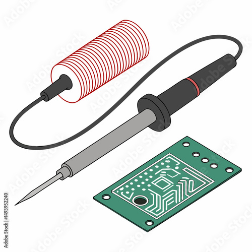 Soldering iron circuit board repair electronics tool kit