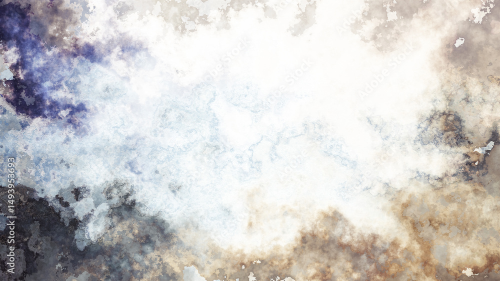 Fototapeta premium 4K watercolor abstract digital texture with grainy marbled effect.