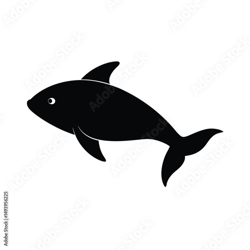 Fish Swimming Underwater Silhouette