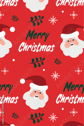 Christmas pattern background Wrapping paper Vector