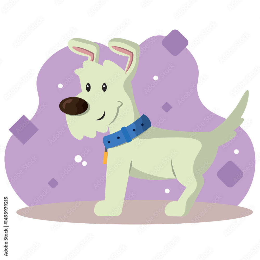 Fototapeta premium Colored cute dog character Vector