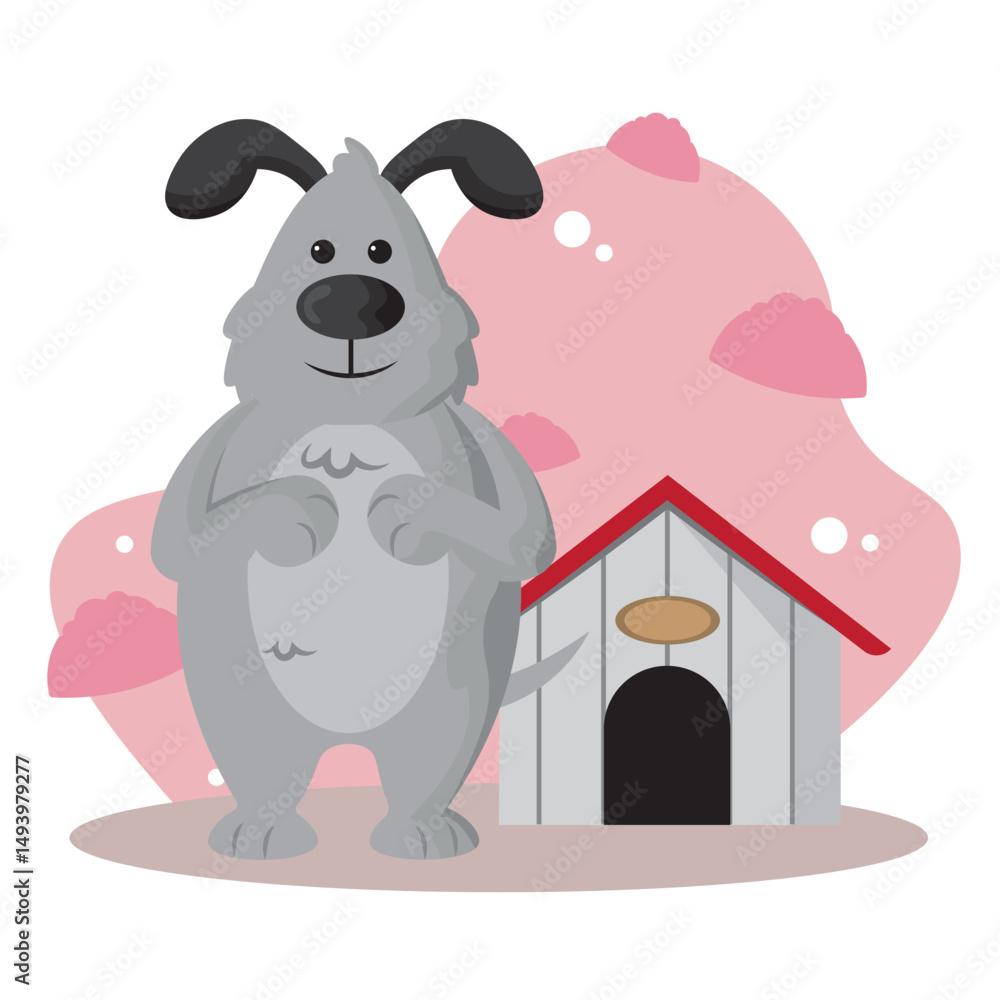 Fototapeta premium Colored cute dog character Vector