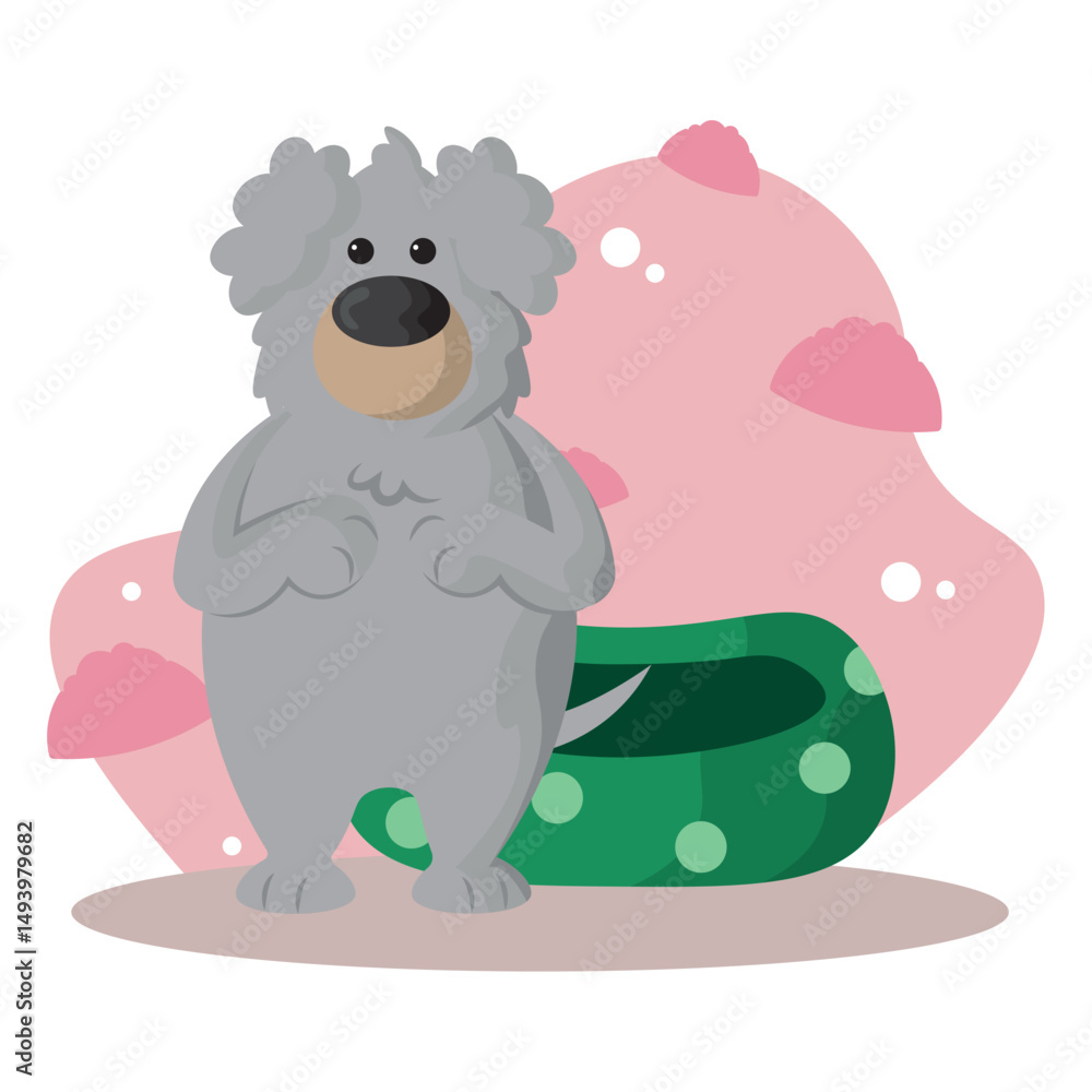 Obraz premium Colored cute dog character Vector