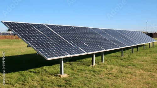 Ground Mounted Solar Panel Farm Renewable Energy