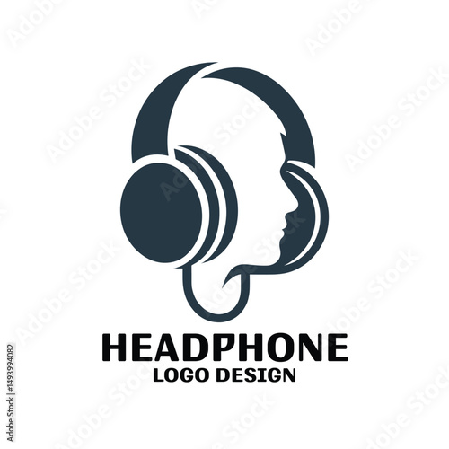 Headphone Vector Logo Design