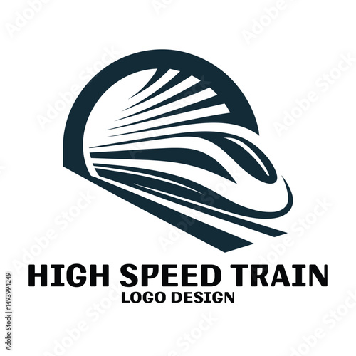 High Speed Train Vector Logo Design