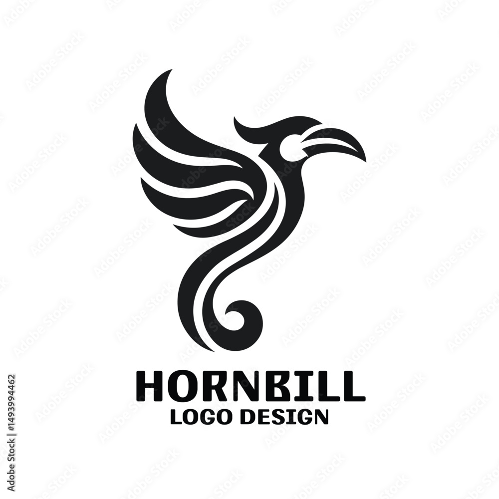 Obraz premium Hornbill Vector Logo Design