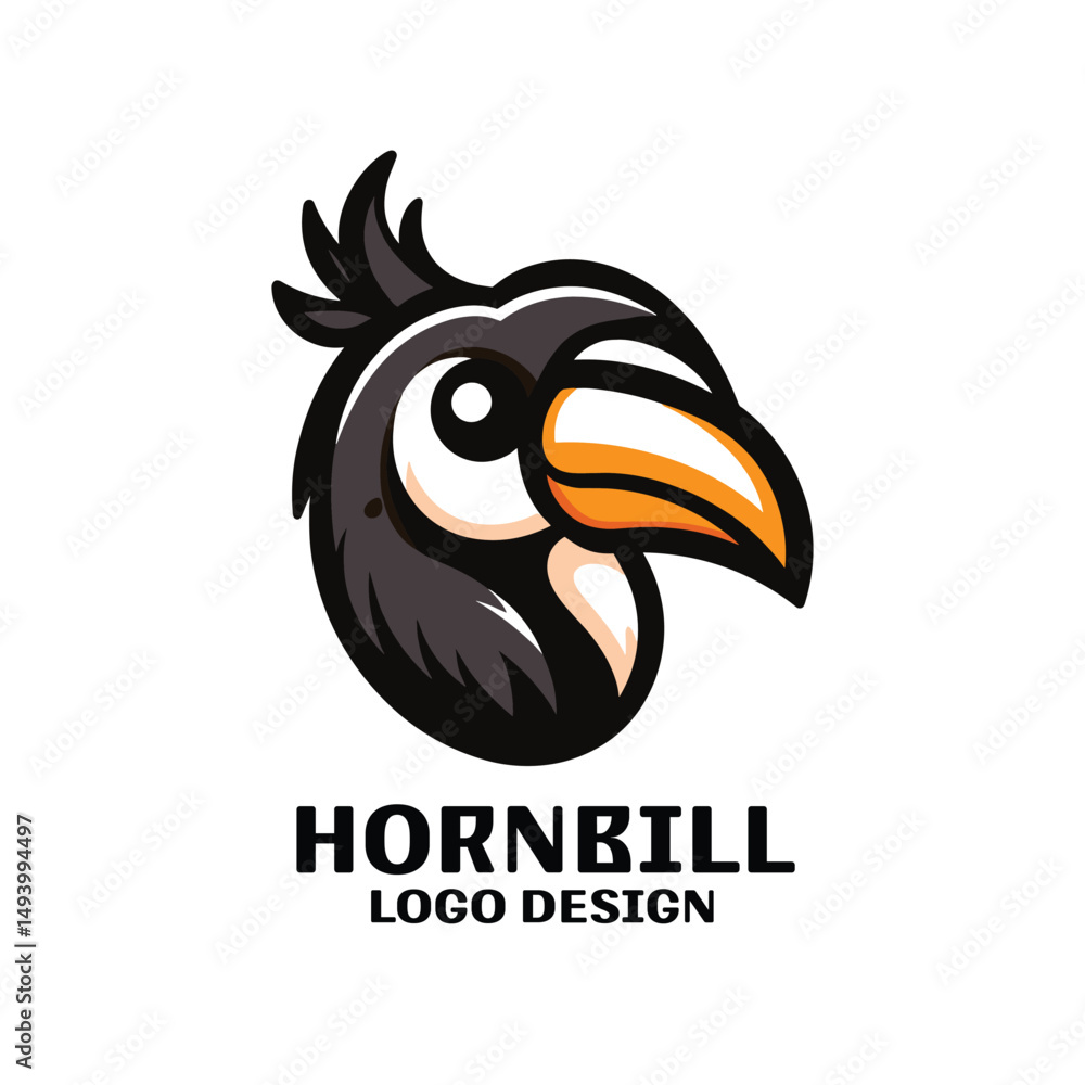 Fototapeta premium Hornbill Vector Logo Design