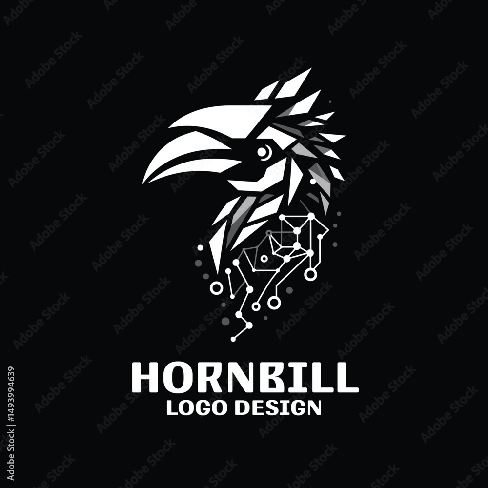 Obraz premium Hornbill Vector Logo Design