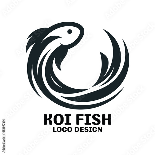 Koi Fish Vector Logo Design