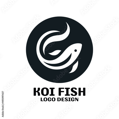 Koi Fish Vector Logo Design
