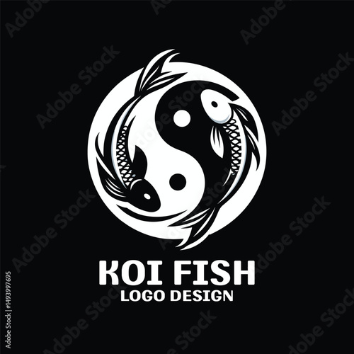 Koi Fish Vector Logo Design