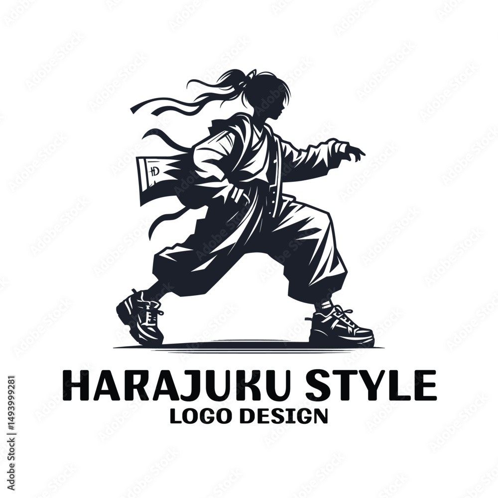 Fototapeta premium Harajaku Style Vector Logo Design