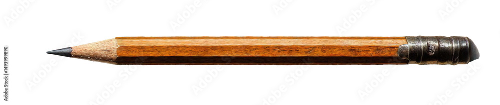 Obraz premium Wooden Pencil on White Background