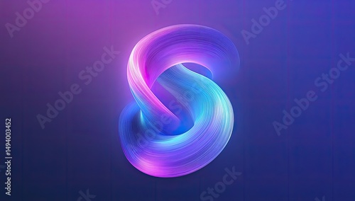 Abstract intertwined forms in vibrant colors