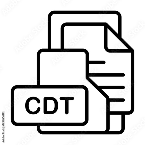 Obraz na płótnie CDT Format Icon