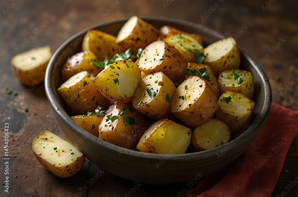 Crispy Batata Harra with Garlic Spice Crispy Batata Harra with Garlic Spice