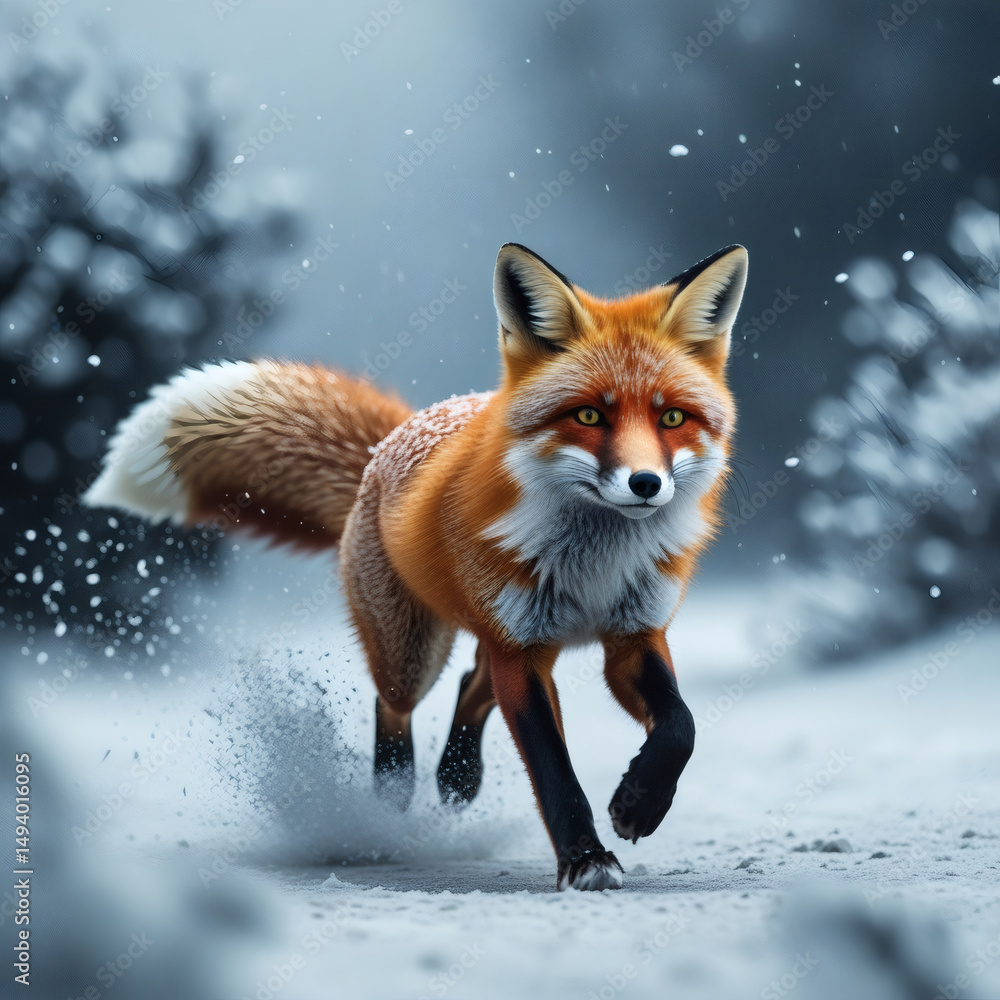 Obraz premium red fox vulpes