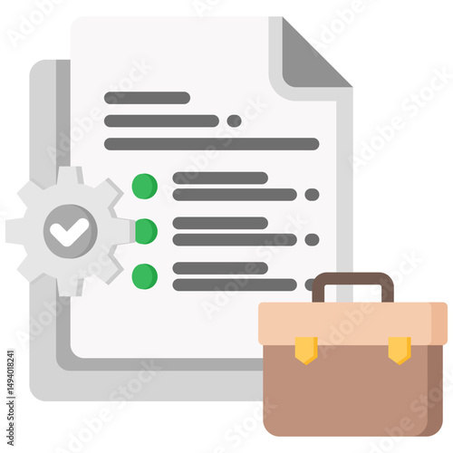 Document flat color icon. Simple vector icon design in flat color style. Editable vector format