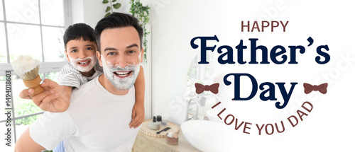 Happy father and his little...