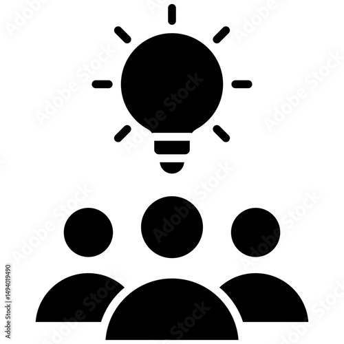 Teamwork gylph icon. Simple vector icon design in gylph style. Editable vector format