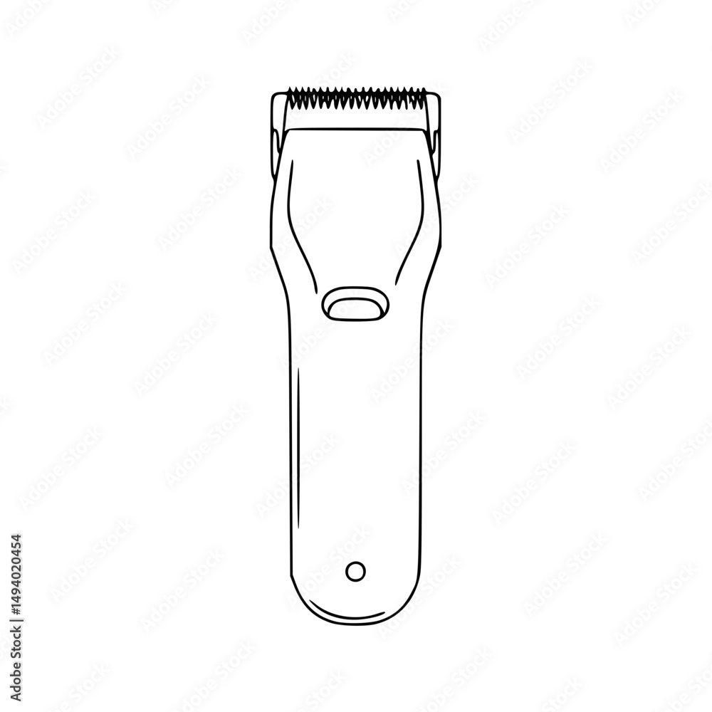 Hair clipper Simple Vector Outline in minimalistic black and white design Hair clipper Simple Vector Outline in minimalistic black and white design